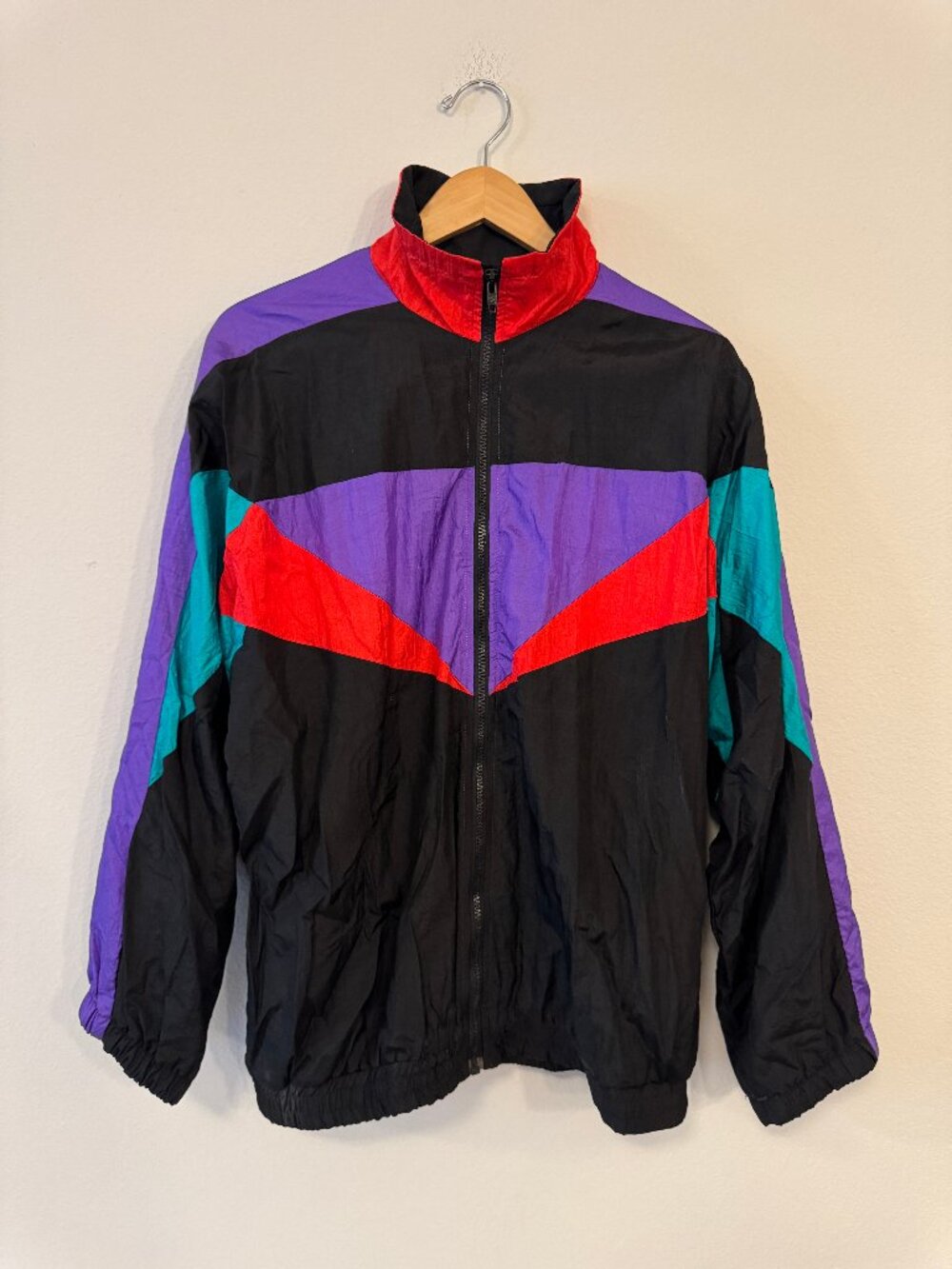 Vintage 80s Rock Creek Casuals Colorblock Windbreaker Jacket Women's XL